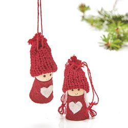 Nisse tr mini med snor dreng eller pige 3cm 1 stk.