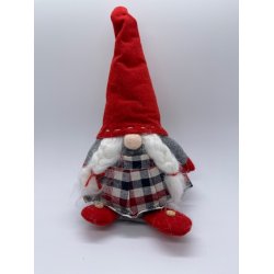 Nissegnom velour mand eller kone 26cm 1 stk,