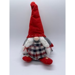 Nissegnom velour mand eller kone 26cm 1 stk,