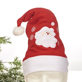 Nissehue filt med julemandshoved : 56cm 43X30cm