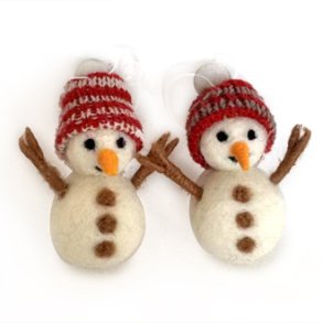 Snemnd stof med snor 2 stk 6cm