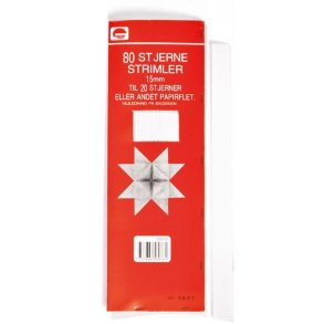 Stjernestrimler 15mm hvide ca. 80 pr. pose