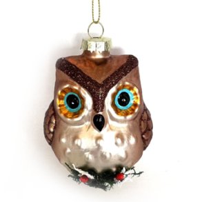 Ugle glas med snor 7cm