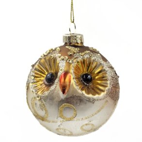 Uglekugle glas med snor 8cm