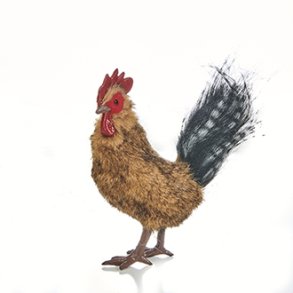 Hane kunstpels 15 cm 1. stk. 