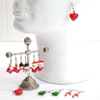 reringe med mini glasfigur 2cm