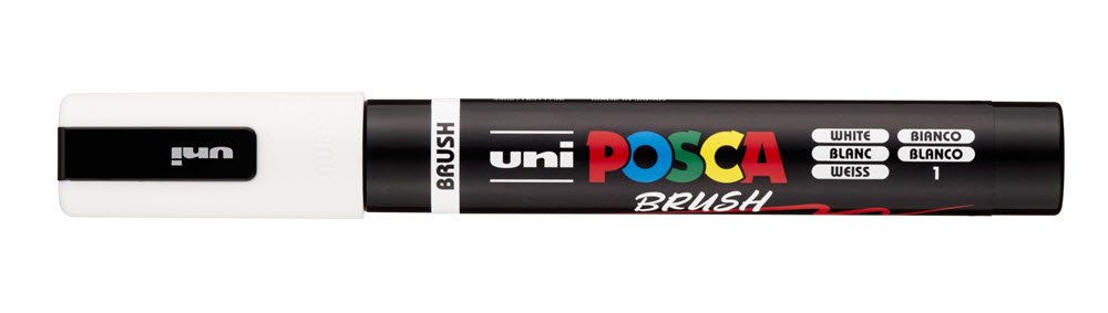 Posca PC-5BR brush Hvid