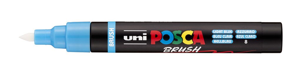 Posca PC-5BR brush Lysebl