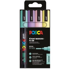 Posca PC-5M 4 st Pastel farver