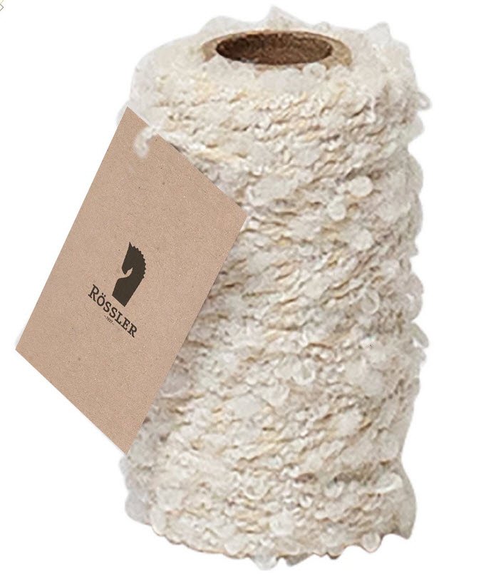 Bomuldssnor 20 m. fluffy snorede m. hvid