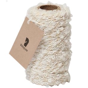 Bomuldssnor 20 m. fluffy snorede m. hvid