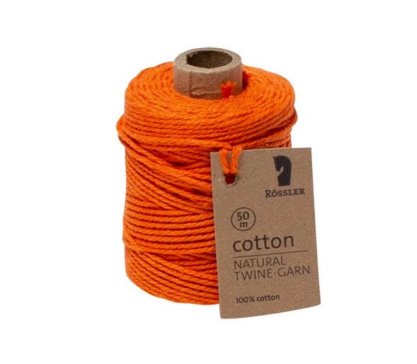 Bomuldssnor 50 m Orange