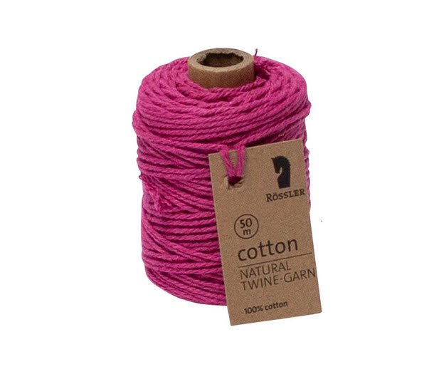 Bomuldssnor 50 m Pink