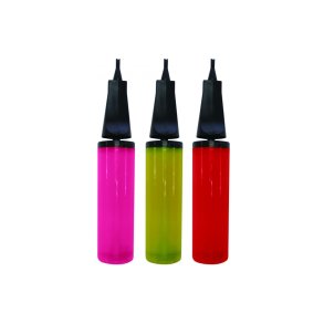 Ballon pumpe 1 stk lilla, gul, Bl�