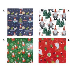 Gavepapir Jul 5mx70cm 4 ass 1 stk.