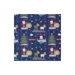 Gavepapir Jul 5mx70cm Merry Christmas Dyr