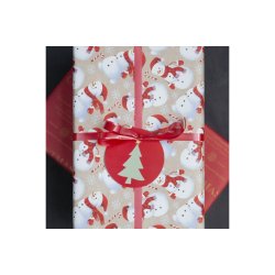 Gavepapir Jul 5mx70cm Merry Christmas Dyr