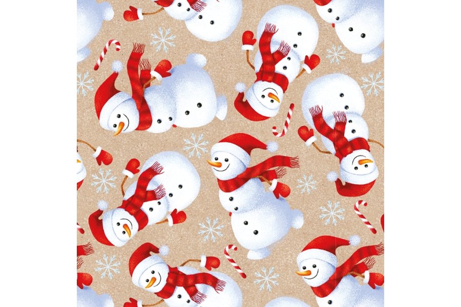 Gavepapir Jul 5mx70cm mr. Snowman