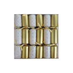 Knallerter 20 cm hvid m. gran  6 stk.