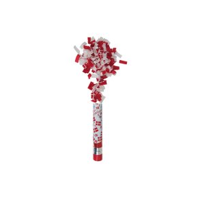 Konfetti R�r 30 cm R�d og hvid flag