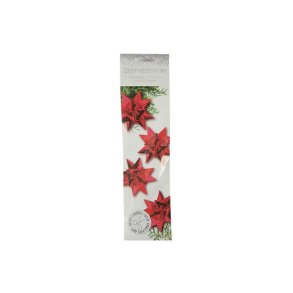 Stjernestrimler metal r�d 1,5x44cm 24stk.