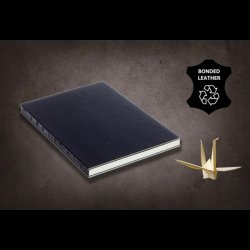 IKIGI Notesbog A5 Lin L�dder Sort