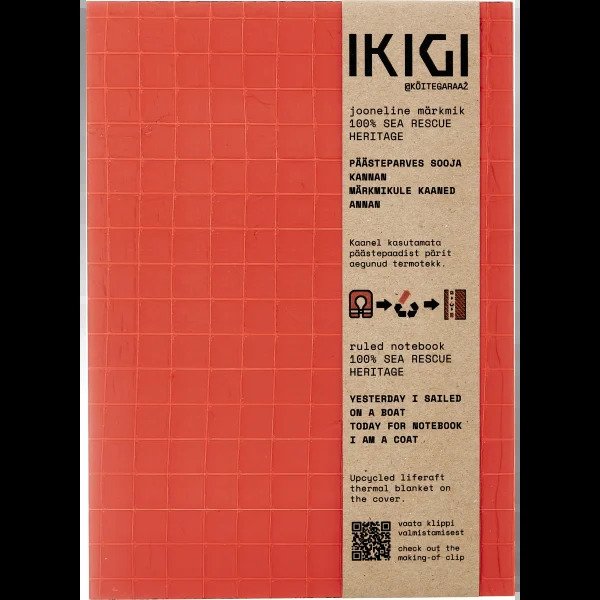 IKIGI Notesbog A5 uLin Sea Rescue R�d