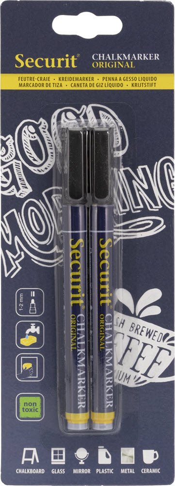 Securit Chalkmarker 1-2mm Sort