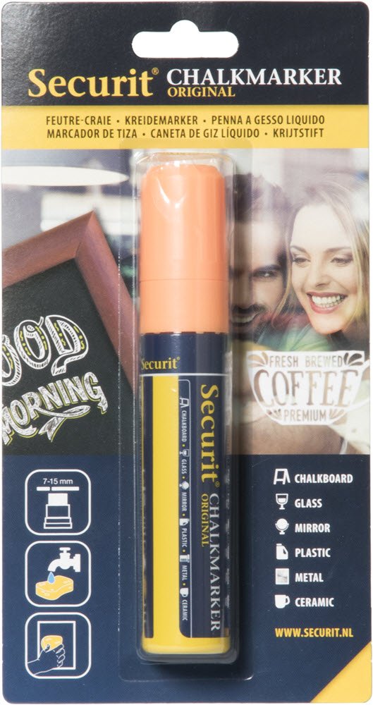 Securit Chalkmarker 7-15mm Orange