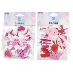 Moosgummi Stickers 100 stk. ass.