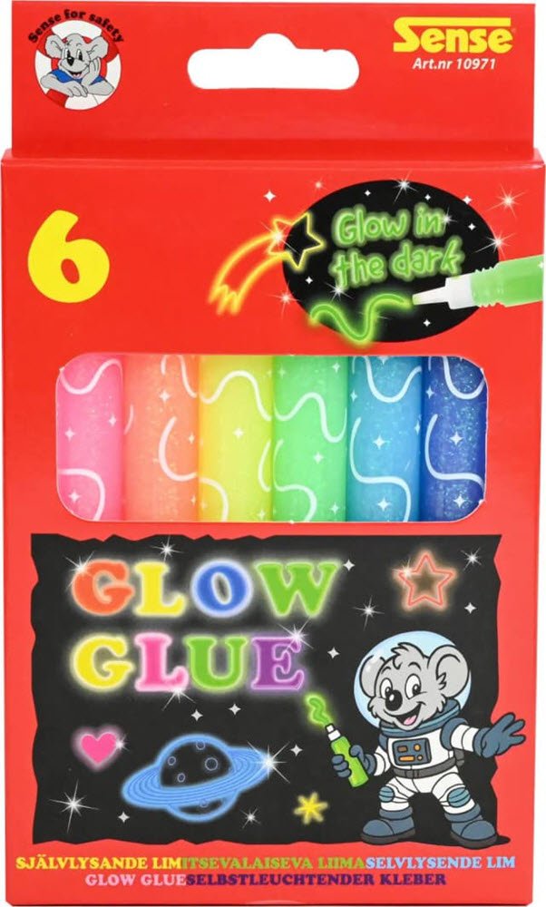 Selvlysende lim 6 stk