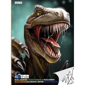 Sense Malebog 36 sider Dinosaure