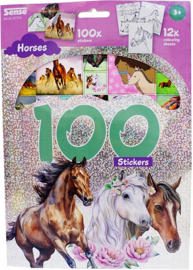 Stickers�t hologram 100 stk. Heste