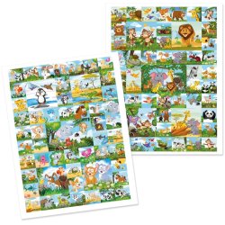 Stickers�t hologram 100 stk. S�de Dyr
