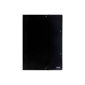 Elastikmappe A3 sort plast