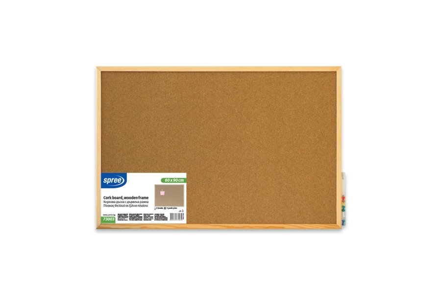 Opslagstavle 60x90 cm Kork m. tr� ramme 