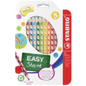 Stabilo Easy start farveblyanter Left 12 stk