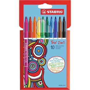 Stabilo Trio 2in1 Tusser 10 stk.