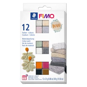 Fimo Soft S�t effect 12 X 25g Blokke BOHO