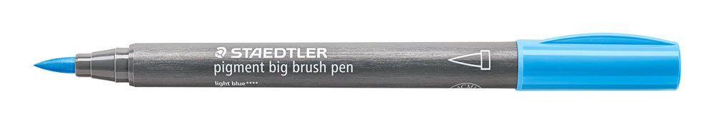 Staedtler Brush Pen Jumbo Pigment 30 Lys Bl�