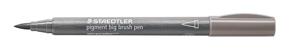 Staedtler Brush Pen Jumbo Pigment 84 Medium Varm Gr�