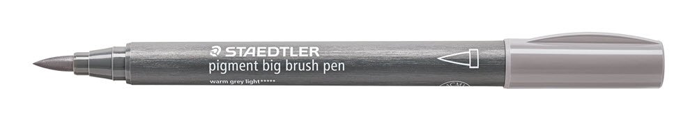 Staedtler Brush Pen Jumbo Pigment 840 Lys Varm Gr�