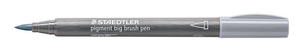 Staedtler Brush Pen Jumbo Pigment 870 Lys Kold Gr�
