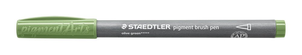 Staedtler Brush Pen Pigment 57 Oliven Gr�n