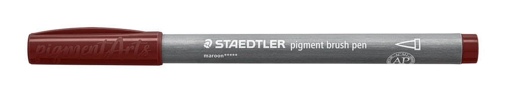 Staedtler Brush Pen Pigment 729 Maroon R�d
