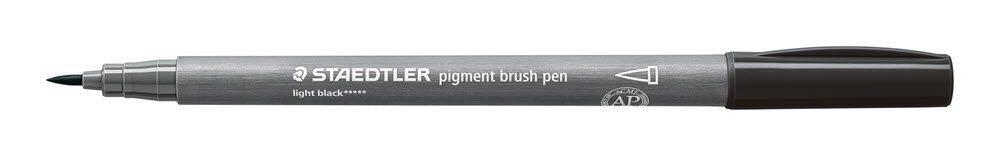 Staedtler Brush Pen Pigment 90 Lys Sort