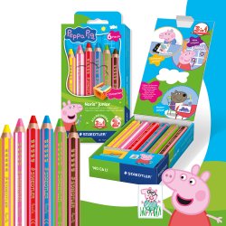 Staedtler Gurli Gris 3i1 farveblyant m. spidser 6 stk. 2 �r