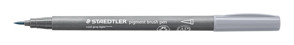 Staedtler Brush Pen Pigment Lys Kold Gr