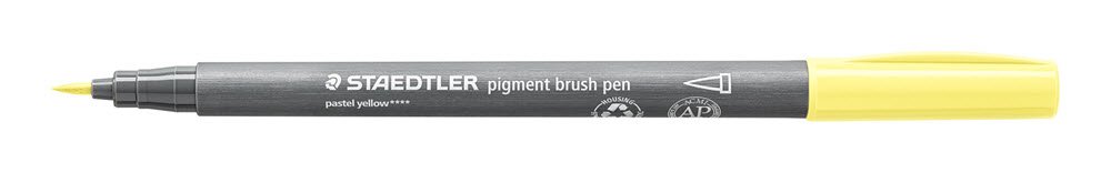 Staedtler Brush Pen Pigment Pastel Gul