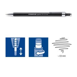 Staedtler Graphite Stiftblyant 0,5 Sort